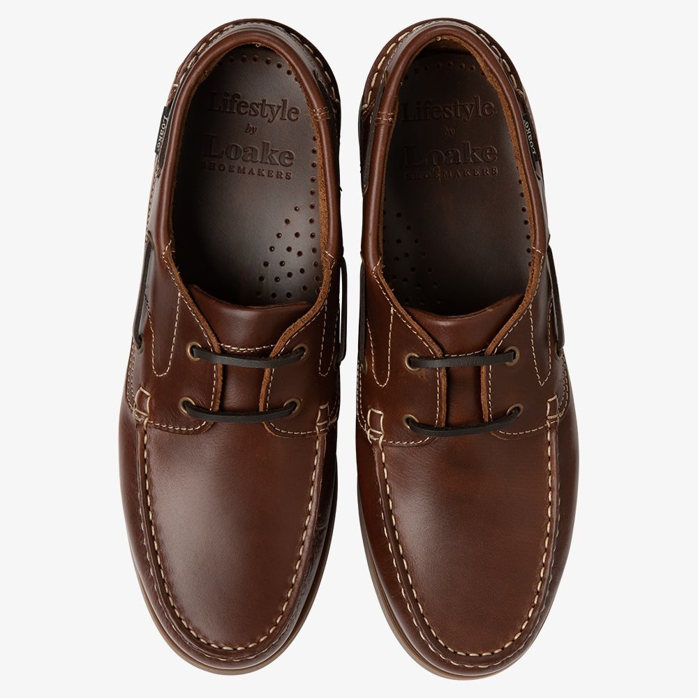 Loake Lymington brown boat deck shoes