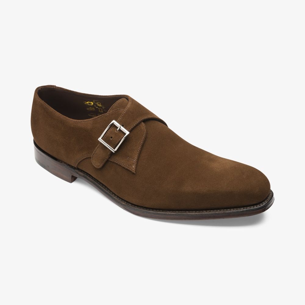 Loake Medway suede polo monk strap shoes