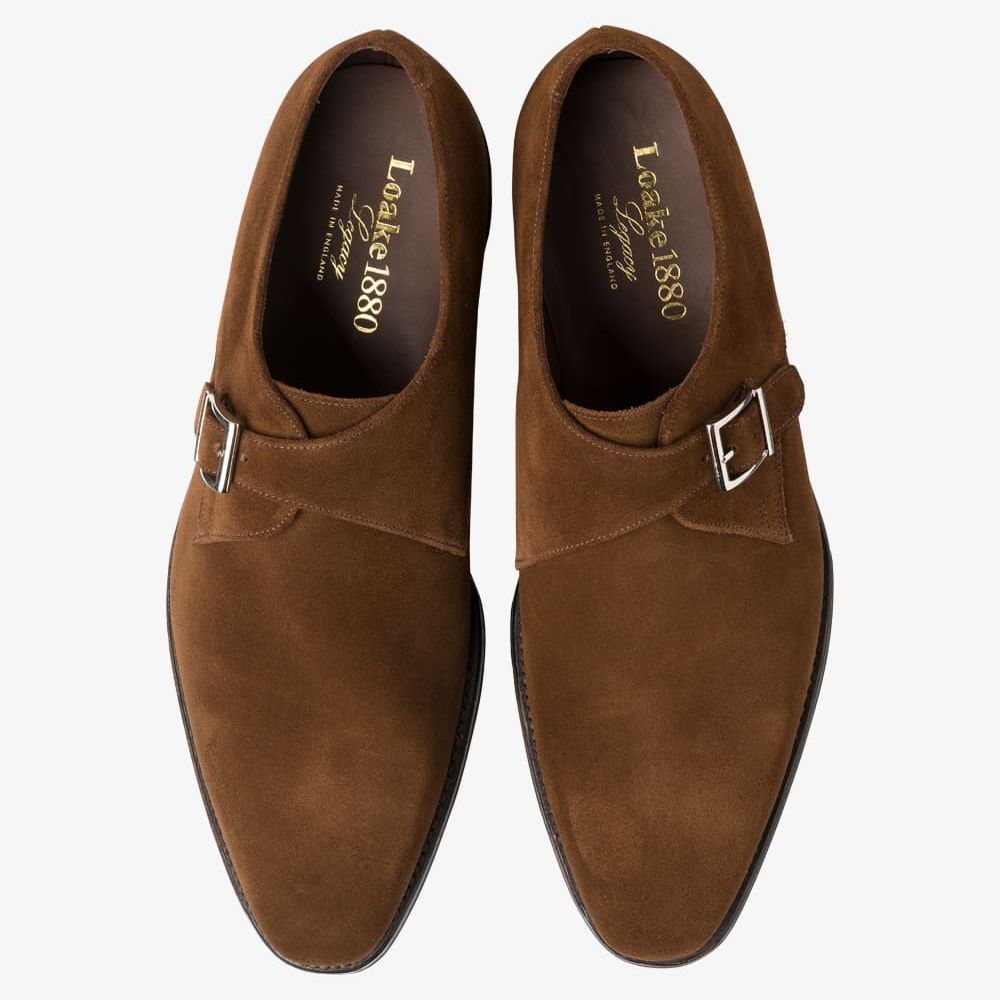 Loake Medway suede polo monk strap shoes