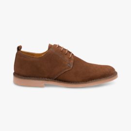 Loake Mojave suede brown derby shoes
