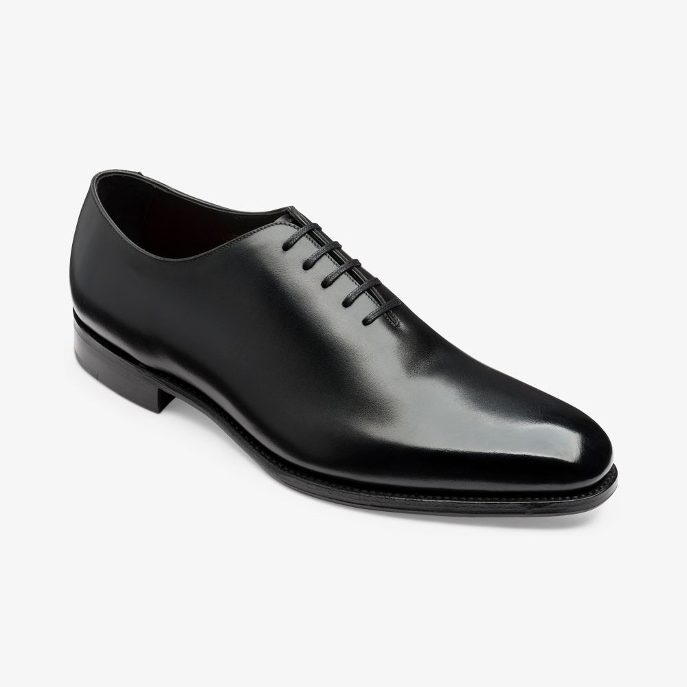 Loake Parliament onyx black wholecut oxford shoes