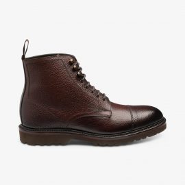 Loake Reynolds burgundy lace up toe cap boots