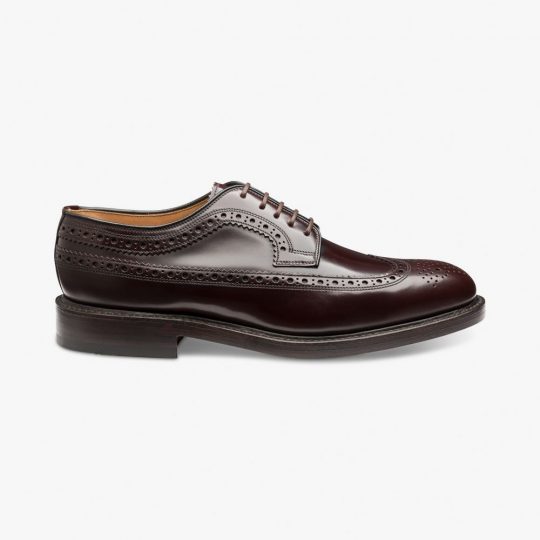 Loake Royal burgundy brogue blucher shoes