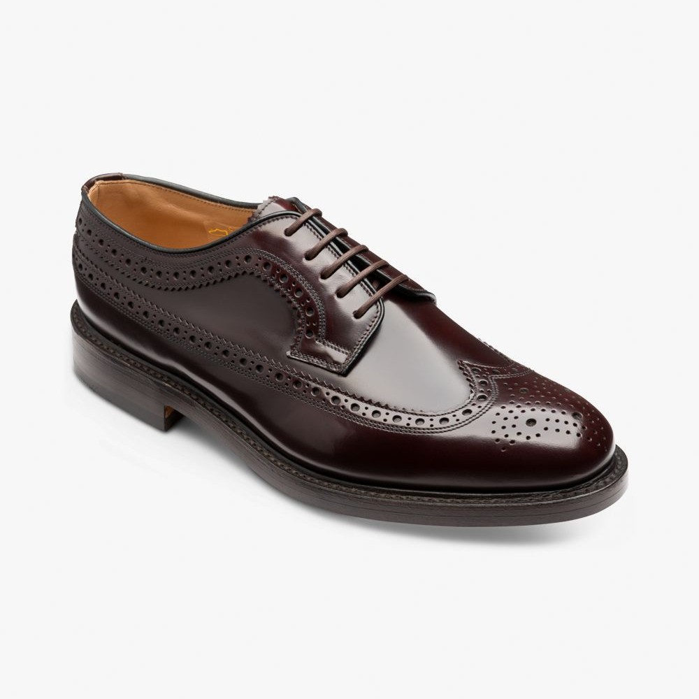 Loake Royal burgundy brogue blucher shoes