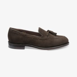 Loake Russell chocolate brown tassel loafers