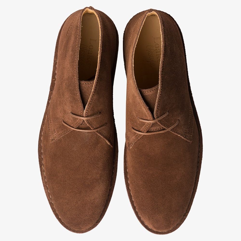 Loake Sahara suede dark brown desert boots