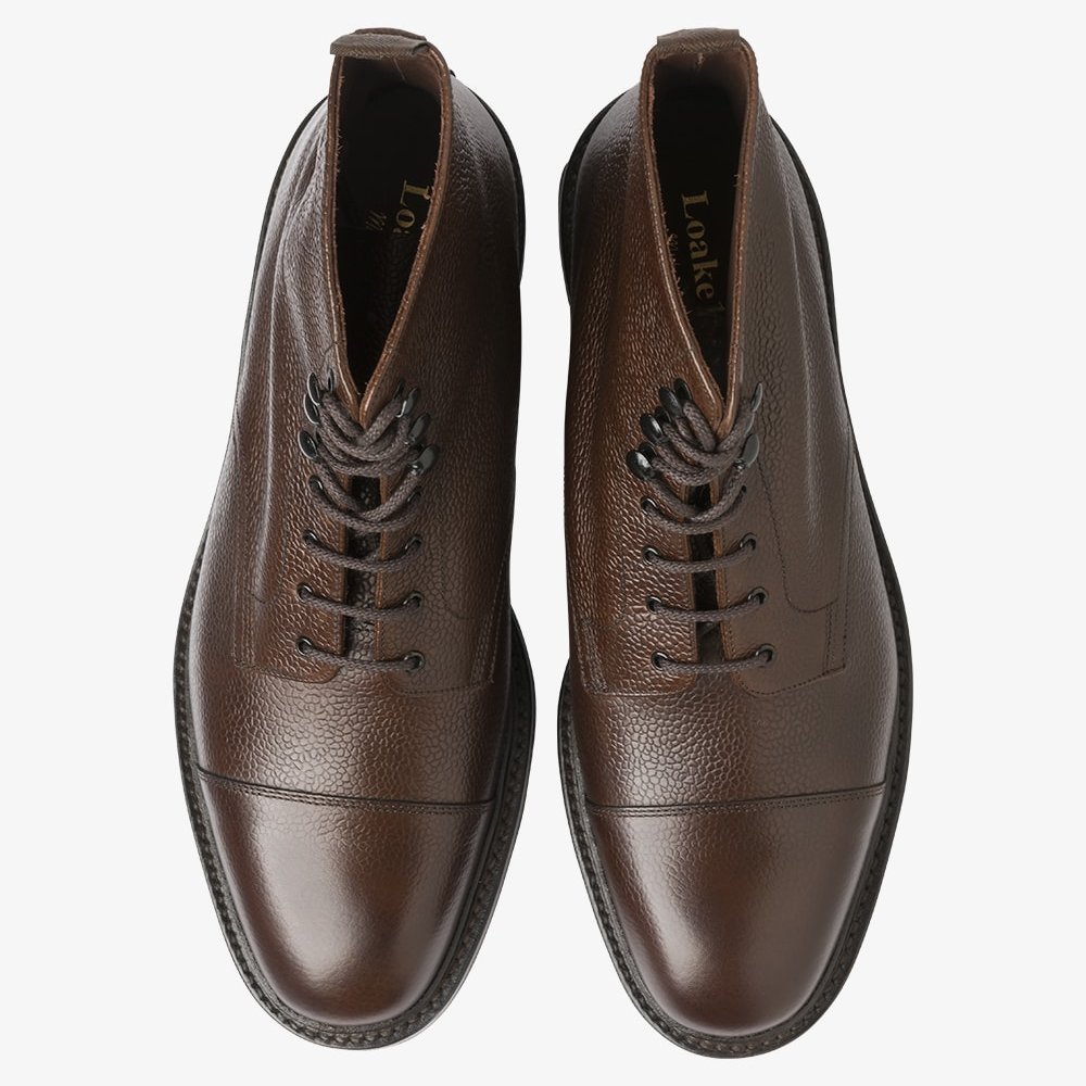 Sedbergh dark brown toe cap boots