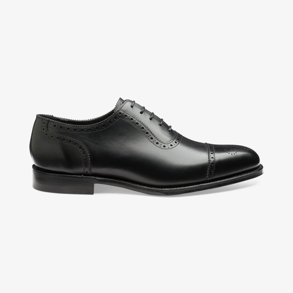 Loake Strand black brogue oxford shoes
