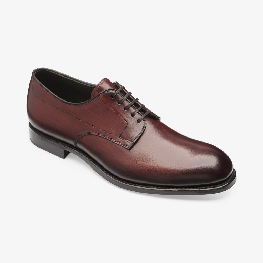 Loake Stubbs burgundy derby shoes