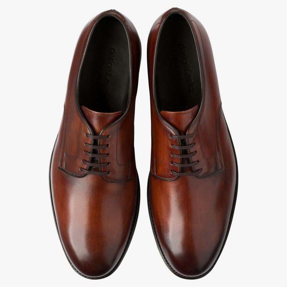 Loake Stubbs chestnut derby shoes