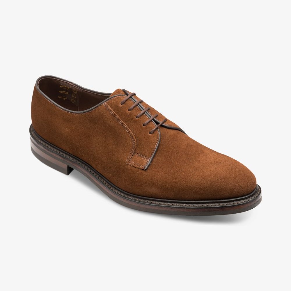 Loake Troon suede brown blucher shoes