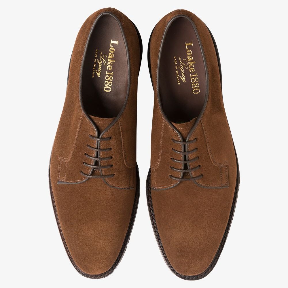 Loake Troon suede brown blucher shoes