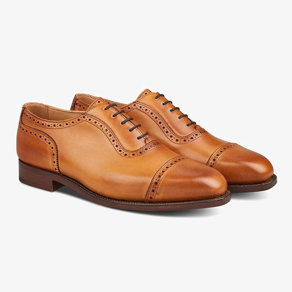 Tricker's Belgrave 1001 burnished brogue oxford shoes