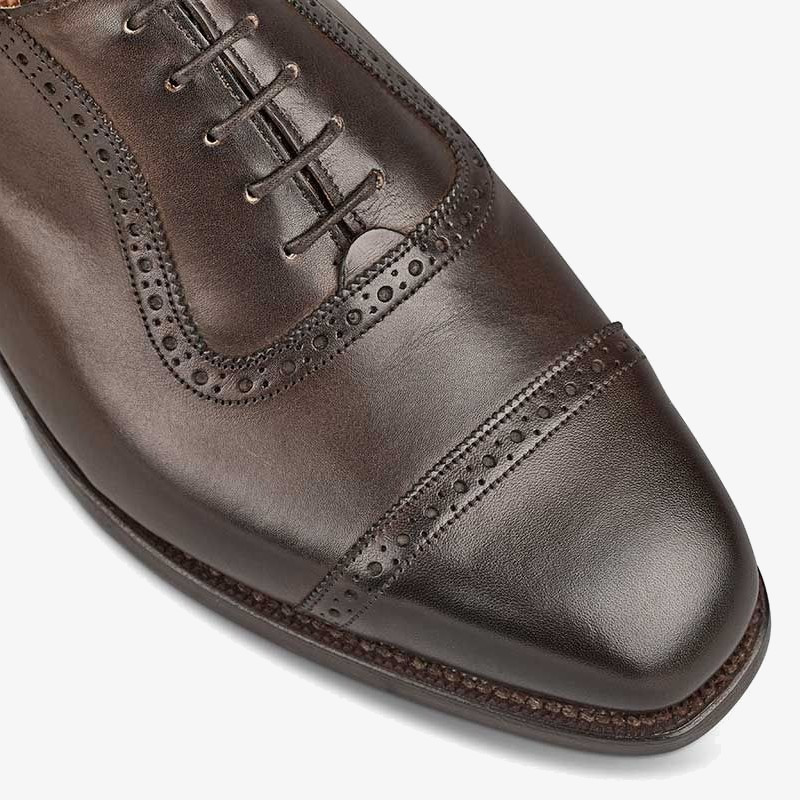 Tricker's Belgrave espresso burnished brogue oxford shoes