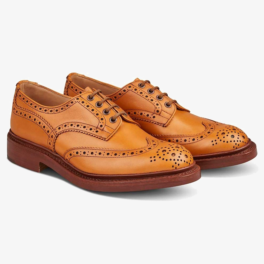 Tricker's Bourton acorn antique brogue derby shoes