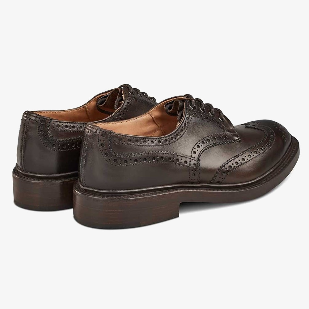 Tricker's Bourton espresso burnished brogue derby shoes