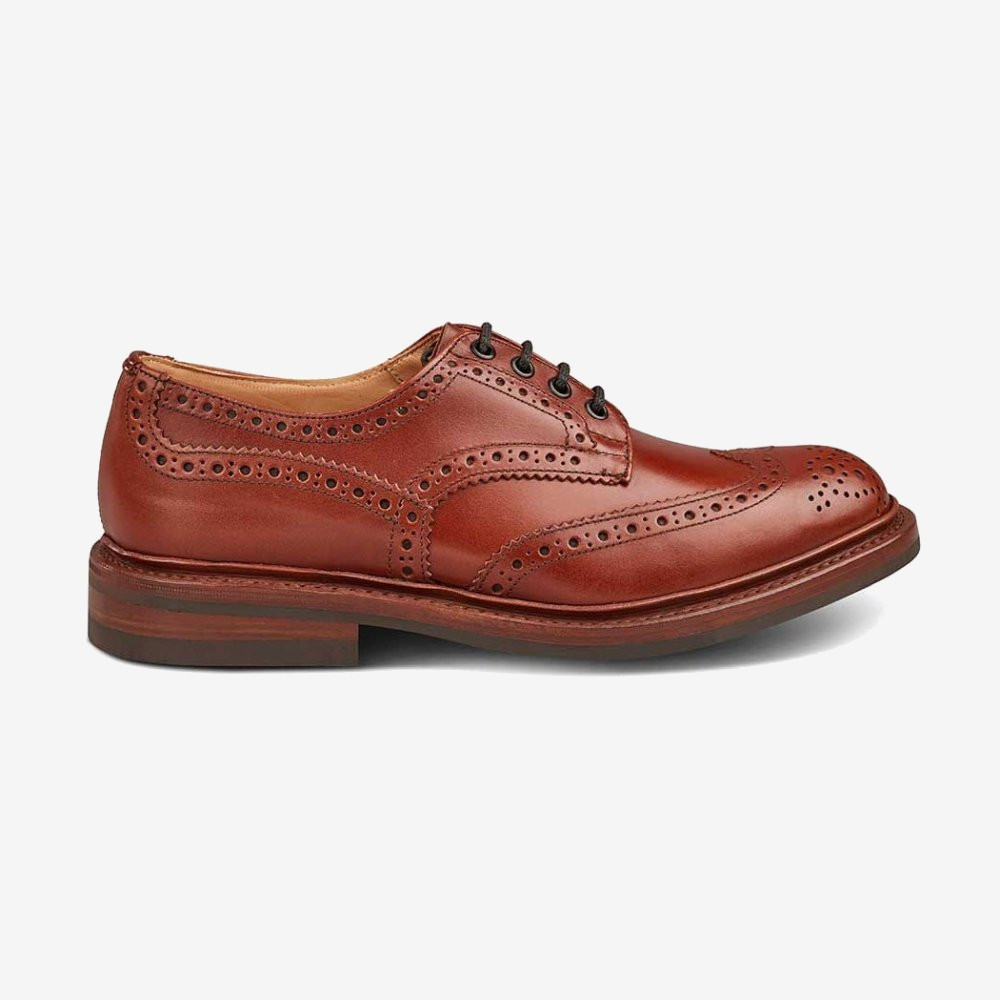 Tricker's Bourton marron antique brogue derby shoes