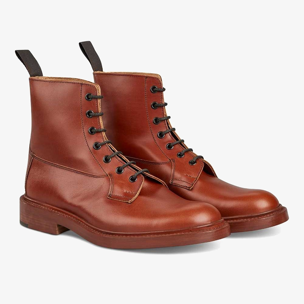 Tricker's Burford marron antique lace-up boots