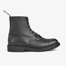 Tricker's Grassmere black lace up toe cap boots