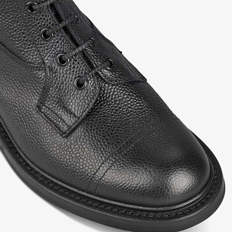 Tricker's Grassmere black lace up toe cap boots
