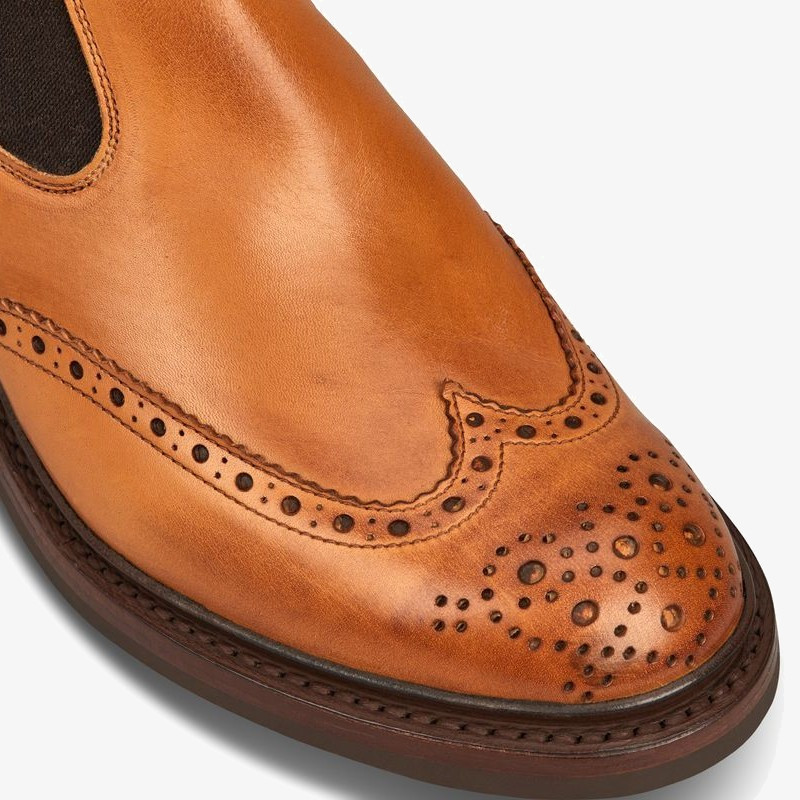 Tricker's Burford 1001 burnished brogue Chelsea boots