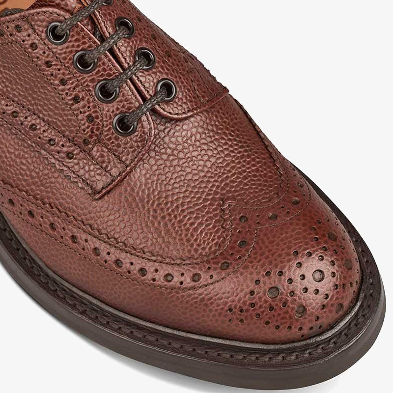 Tricker's Ikley brown zug grain brogue derby shoes