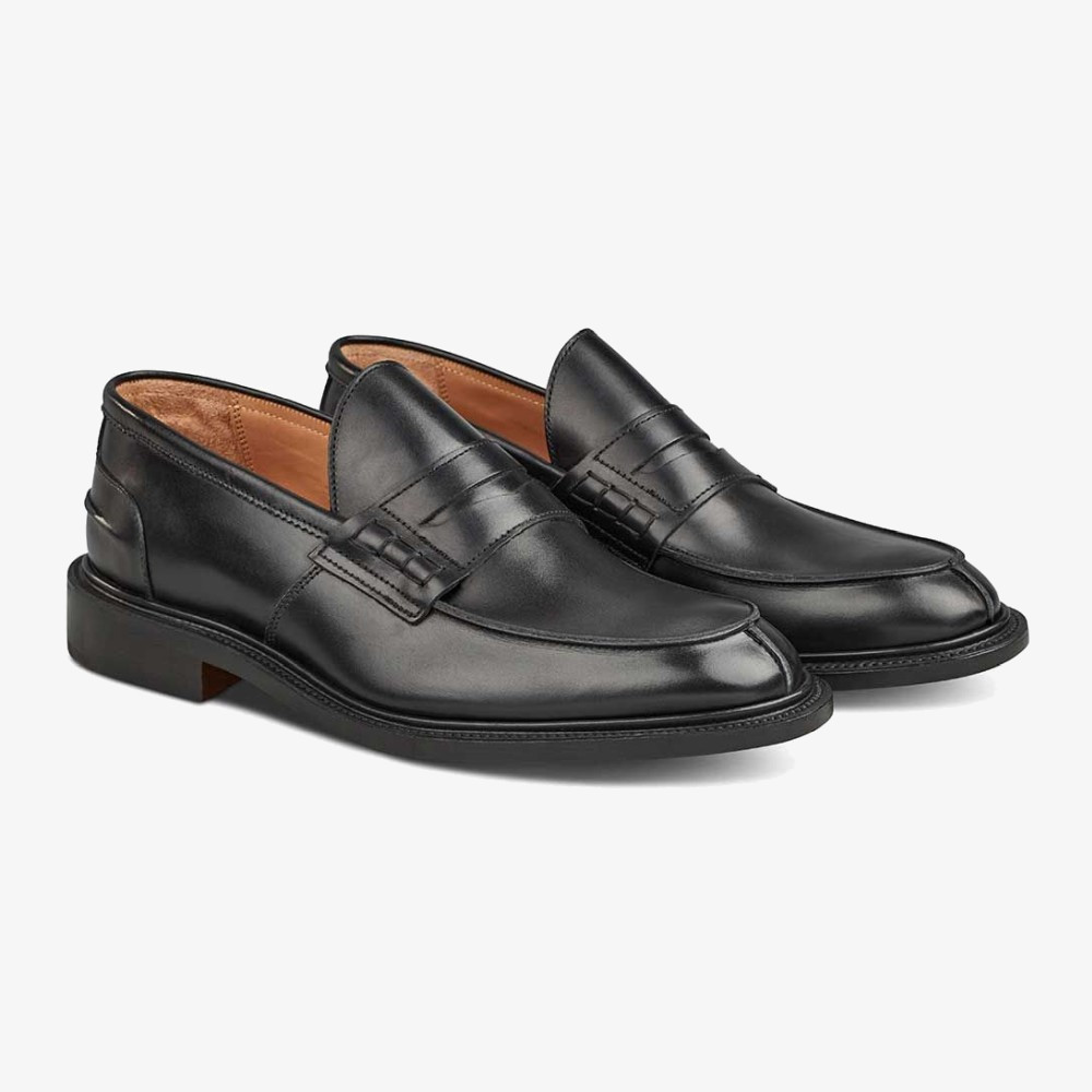 Tricker's James black penny loafers