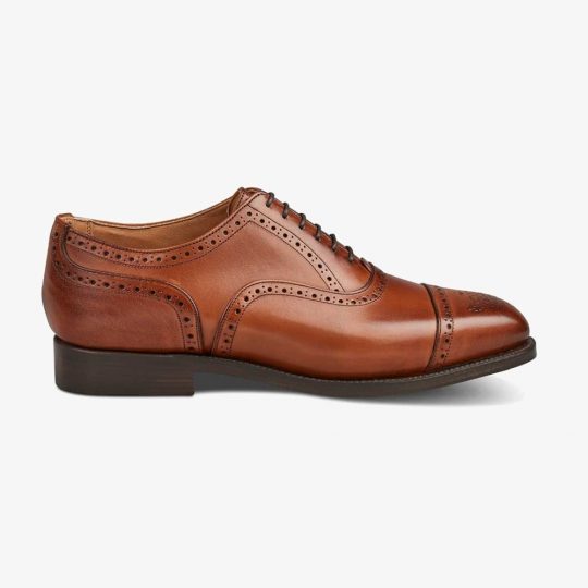 Tricker's Kensington beechnut burnished brogue oxford shoes