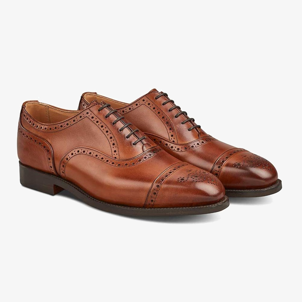 Tricker's Kensington beechnut burnished brogue oxford shoes