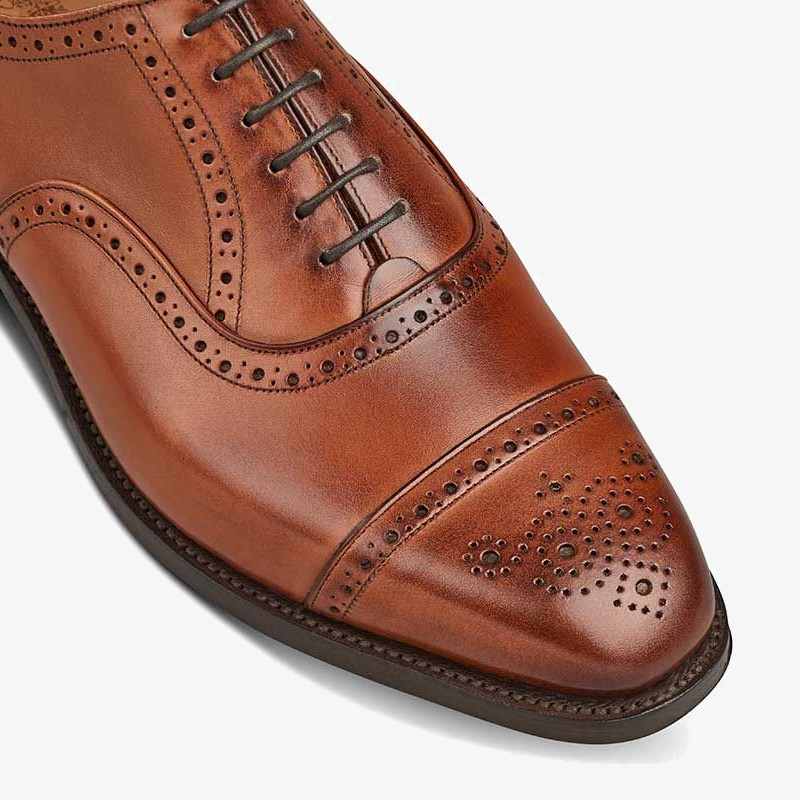 Tricker's Kensington beechnut burnished brogue oxford shoes