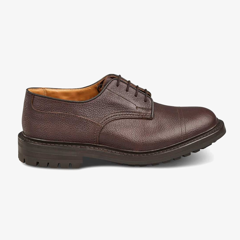 Tricker's Matlock brown zug grain toe cap derby shoes