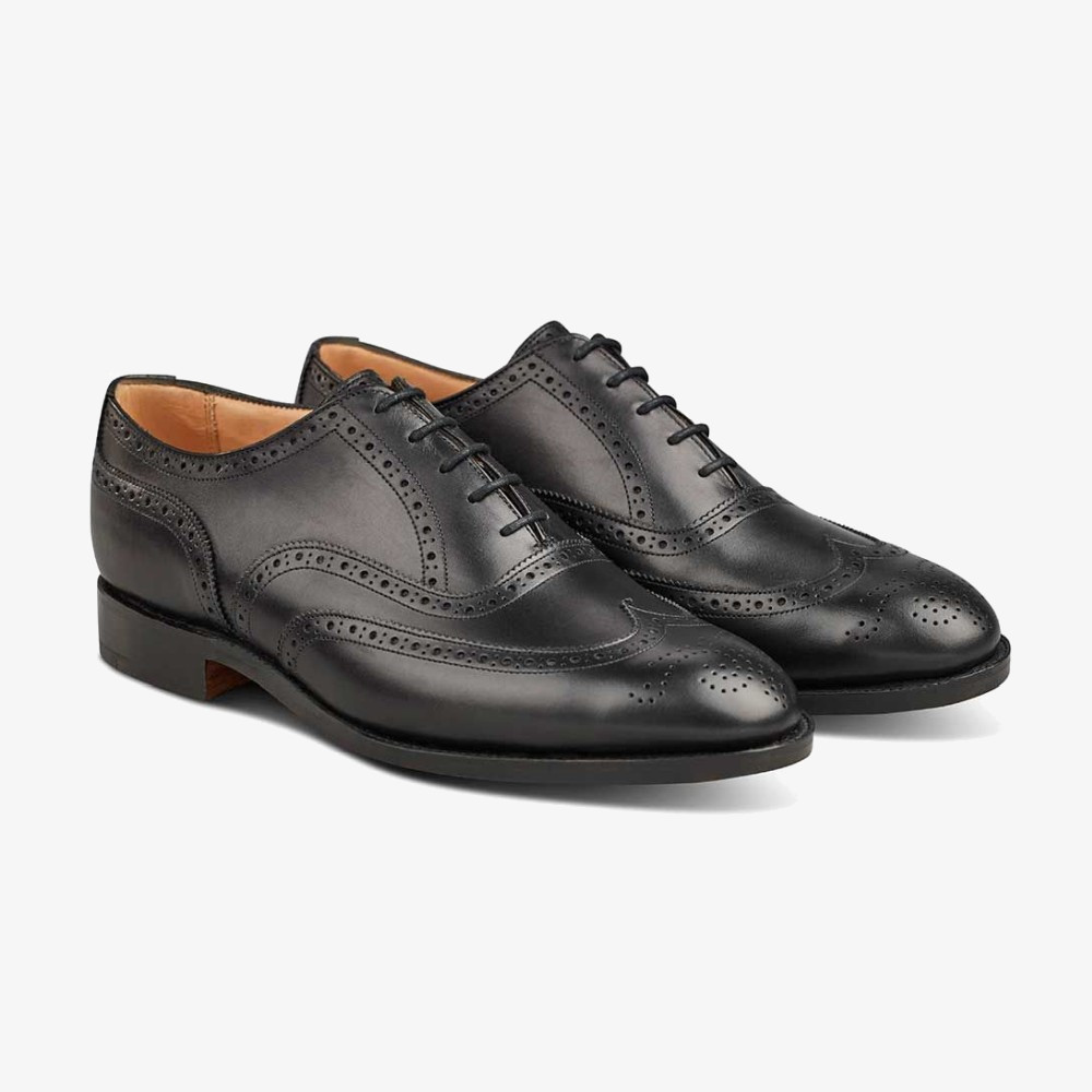 Tricker's Norfolk black brogue oxford shoes