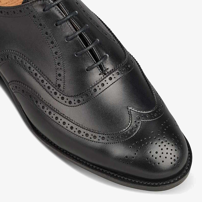Tricker's Norfolk black brogue oxford shoes