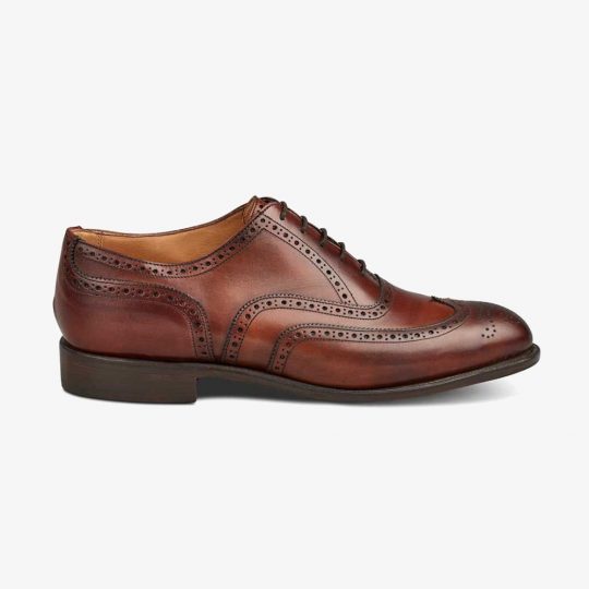 Tricker's Norfolk chestnut burnished brogue oxford shoes