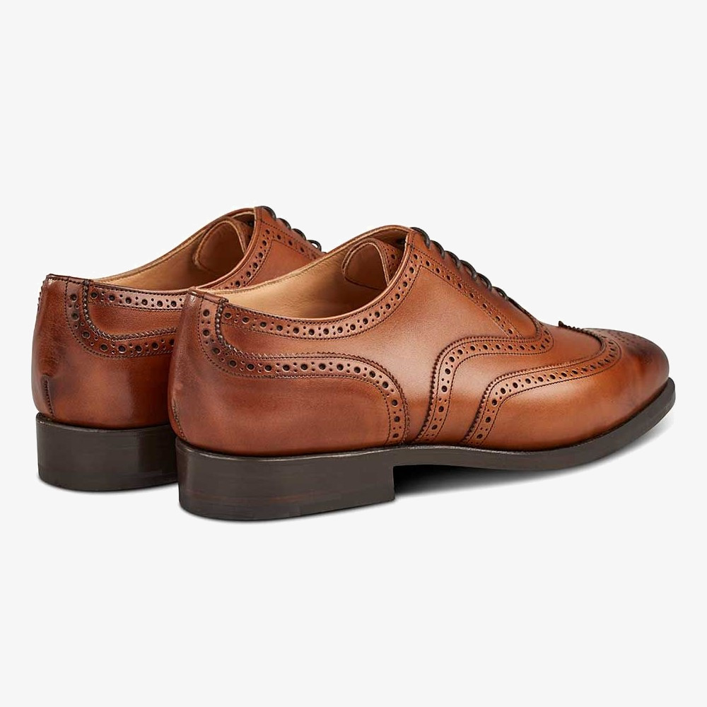 Tricker's Piccadilly beechnut burnished brogue oxford shoes