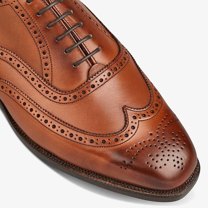 Tricker's Piccadilly beechnut burnished brogue oxford shoes