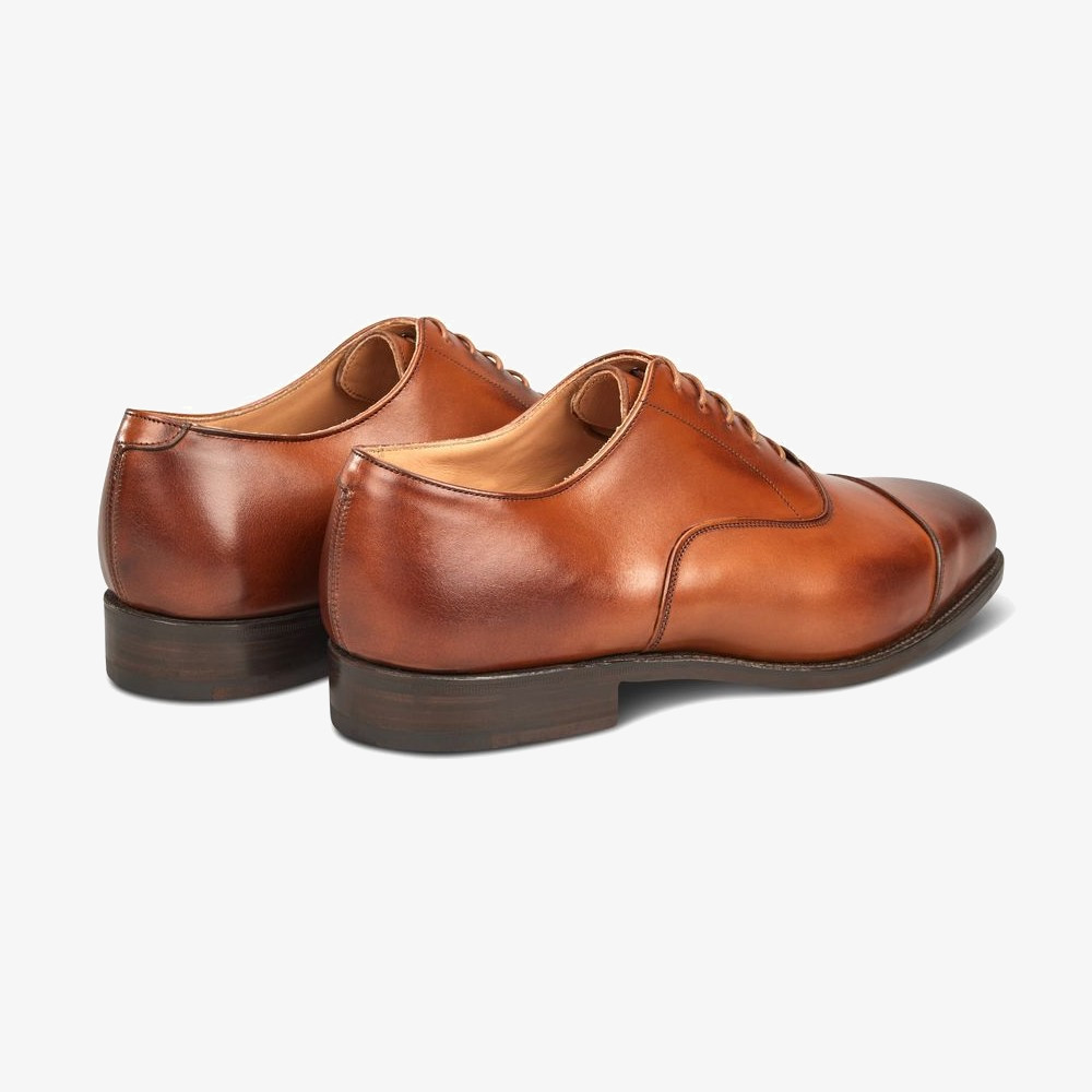 Tricker's Regent beechnut burnished toe cap oxford shoes