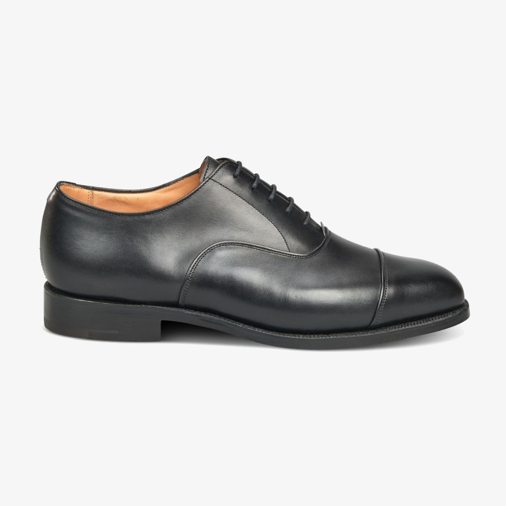 Tricker's Regent black toe cap oxford shoes