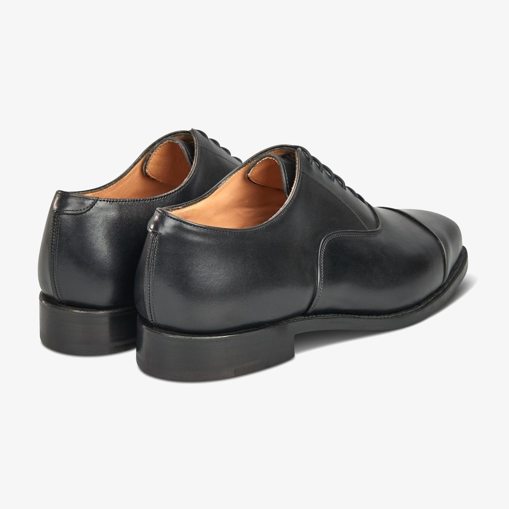 Tricker's Regent black toe cap oxford shoes
