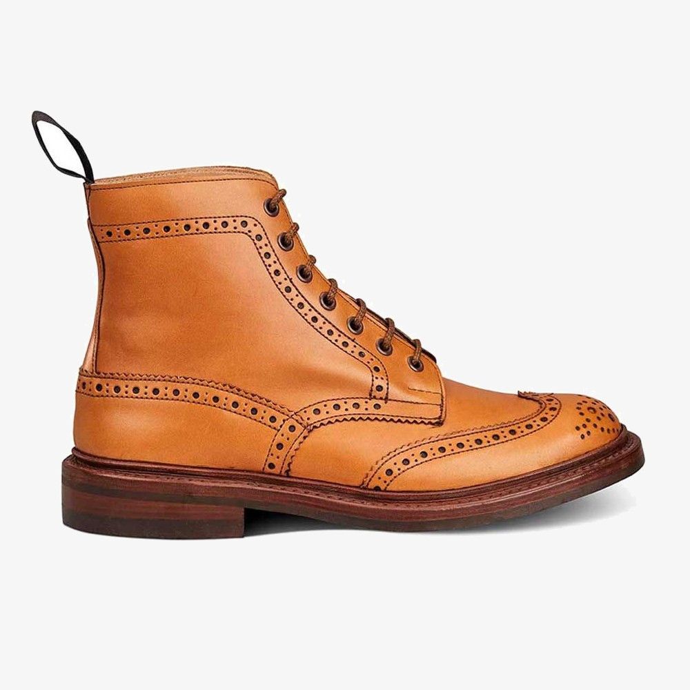 Tricker's Stow Leather Lace Up Brogue Boots (rubber Soles) - 7Mile 