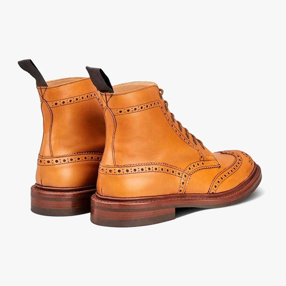 Tricker's Stow Leather Lace Up Brogue Boots (leather Soles) - 7Mile Shoes
