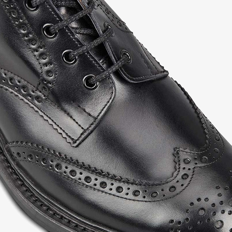 Tricker's Stow black lace up brogue boots