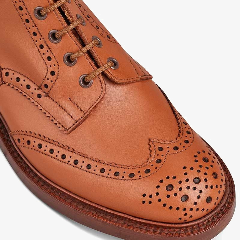 Tricker's Stow c shade tan lace up brogue boots