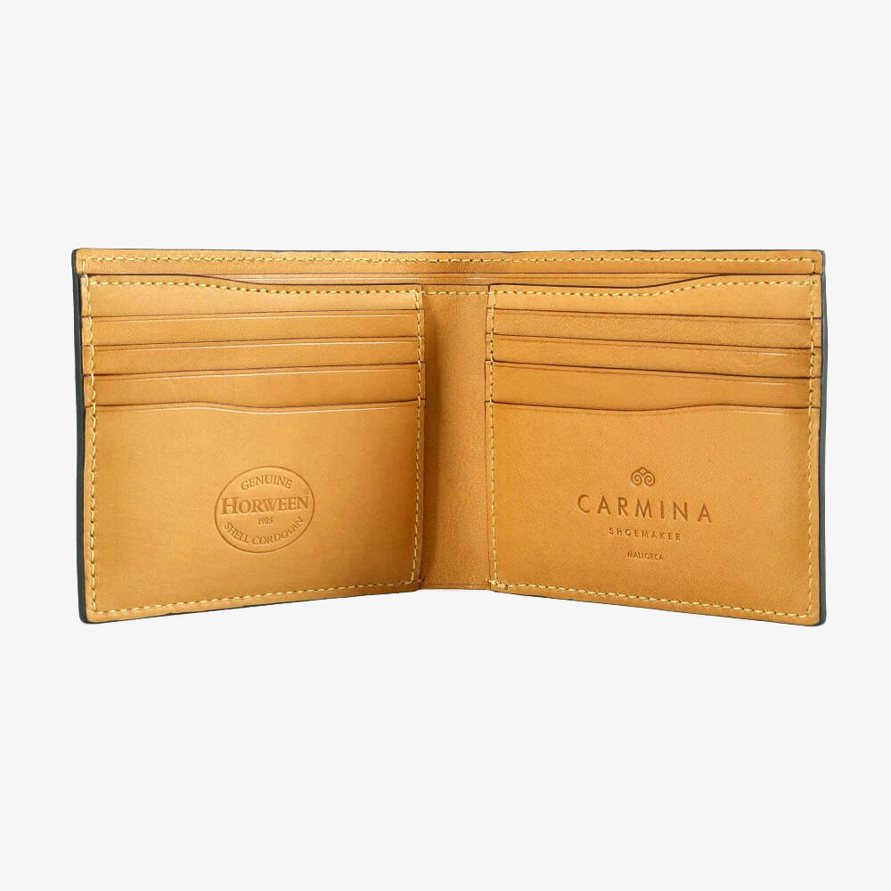 Cordovan slim wallet for men