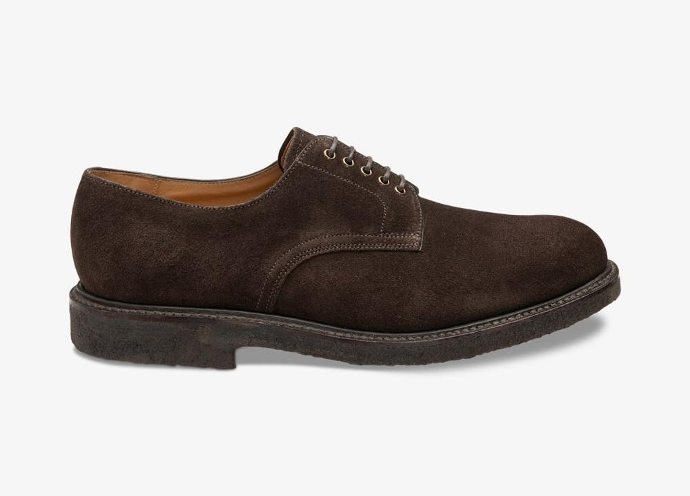 Loake Chichester brown suede derby shoes